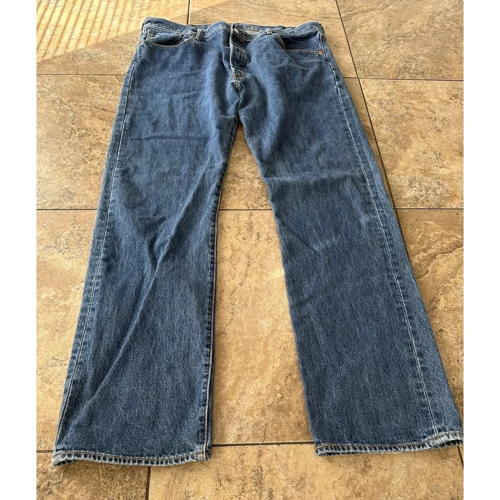 Vintage Levis Jeans Mens 40x34 Blue Denim 501xx Button Fly Red Tag,